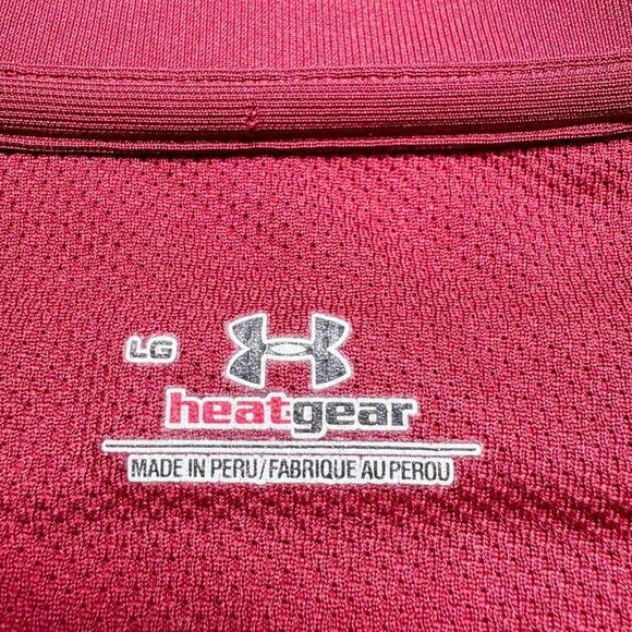 Boston College Eagles Golf Polo Shirt Womens Large Red Casual Preppy Under Armou - Picture 8 of 13